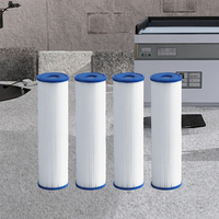 Cartouche filtrante pour purificateur d'eau par osmose inverse domestique en matériau PP SANJING/OEM, 2,5 x 10 pouces, polyester plissé, 5,0 microns, 100
