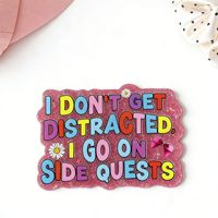 Étiquette nominative autocollante Kovict en acrylique avec lettres anglaises, série Santé, pour étudiants, à faire soi-même, avec languette, couleur personnalisable, pour badges