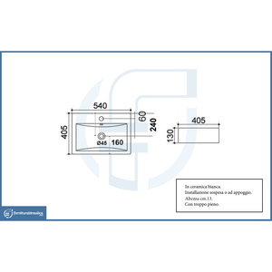 Lavabo de Encimera Moderno y Tradicional de 54x40.5cm, Ovalado, de Porcelana con Diseño Rústico para Baño u Hotel La42 - Product Image 2