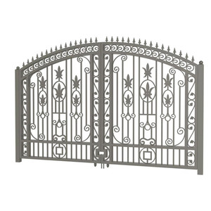 Portes doubles en acier forgé, nouvelle conception <span class=keywords><strong>de</strong></span> portail coulissante en fer forgé - Product Image 6