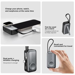 Mini Banco de Energía Magnético 3 en 1 con Soporte, Cargador Portátil de 5000 mAh, Carga Rápida de 15 W para Teléfono - Product Image 3