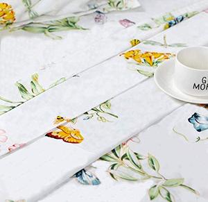 Bộ Đồ Giường Sang Trọng Bộ Trắng Hoa Tấm Ga Giường Thiết Lập Hoài Cổ Hoa Bướm Mô Hình In Tấm Ga Giường Sợi Nhỏ Thiết Lập - Product Image 4