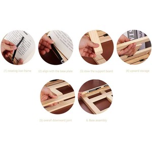 Soporte de Madera Plegable y Ajustable para Libros, Multifuncional, Mejora la Comodidad de Lectura, para Hogar, Oficina, Escuela, Ecológico, Superficie Lisa - Product Image 3