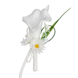 ช่อดอกไม้งานแต่งงานสำหรับผู้ชายดอกไม้ประดิษฐ์สัมผัสของจริงดอกไม้ผ้าไหมที่เหมือนจริงสำหรับตกแต่งงานแต่งงาน - Product Image 5