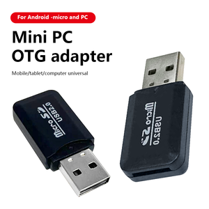 Gran oferta de EE. UU. Tarjeta SD/TF convertidor de tarjeta de memoria para teléfono móvil USB 2,0 Dash <span class=keywords><strong>Cam</strong></span> lector de tarjetas de alta velocidad 512KB Flash incorporado negro - Product Image 6