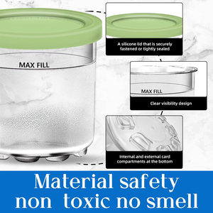 Recipientes Ninja Creami (4 Unidades) - Recipientes Libres de BPA para las Series NC299AMZ/C300, Accesorios XSKPLID2CD con Cucharas para Helado - Product Image 5