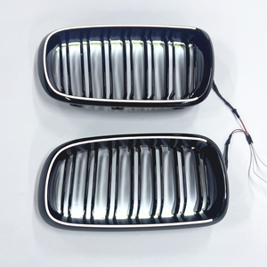 Rejilla de riñón delantera luminosa LED para <span class=keywords><strong>BMW</strong></span> <span class=keywords><strong>X5</strong></span> F15 F16 2014-2018 <span class=keywords><strong>xDrive</strong></span> 30I 35d 40i M50i estilo de carreras radiador parachoques parrilla actualización - Product Image 2