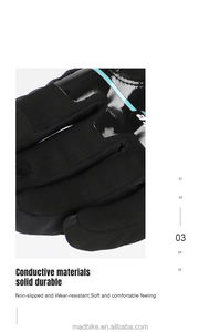 น้ําหนักเบาสบายมือต่อมือป้องกันเต็มนิ้วถุงมือขี่รถจักรยานยนต์ฤดูหนาวถุงมือหน้าจอสัมผัสกันลื่น - Product Image 4