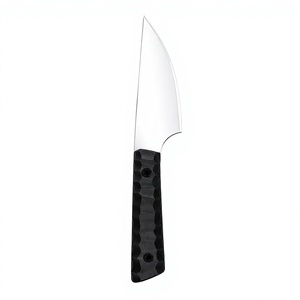 Cuchillo de Camping con Hoja de Acero Inoxidable, Mango Texturizado Rojo y Negro, Grosor de 0.3mm, para Uso en Exteriores y Bricolaje - Product Image 3
