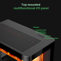 Caja ATX de Alto Flujo de Aire, 400 mm VGA, 7 Ranuras PCIe, Soporte AIO Frontal Superior de 360 mm, Chasis para Computadora de Juegos M-ATX, Negro
