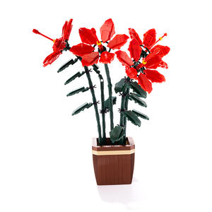 บล็อกตัวต่อเสริมพัฒนาการเด็กแบบยูนิเซ็กซ์ ชุดดอกไม้จำลอง อาซาเลีย แบบกระถาง รุ่น 800+ ชิ้น สำหรับเด็กอายุ 8-13 ปี - Product Image 4