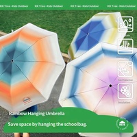 Parapluie tout usage pour enfants KK Tree, pour les jours ensoleillés et pluvieux, avec protection UV, design pliable entièrement automatique pour les trajets scolaires