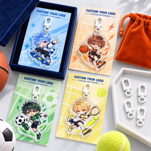 Porte-clés personnalisés en acrylique transparent sur le thème des sports et des anime, découpés sur mesure, OEM ODM - Product Image 2