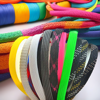 Funda Trenzada de PET Colorida de la Marca DEEM al por Mayor, con Clasificación de 1KV, Patrón Personalizado, Funda Expandible para Cables, Cubierta para Gestión de Cables