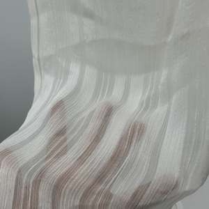 100% Viscose crêpe Organza froissé tissu doux brillant uni teint séchage rapide construit trame daim unisexe haute intensité - Product Image 3