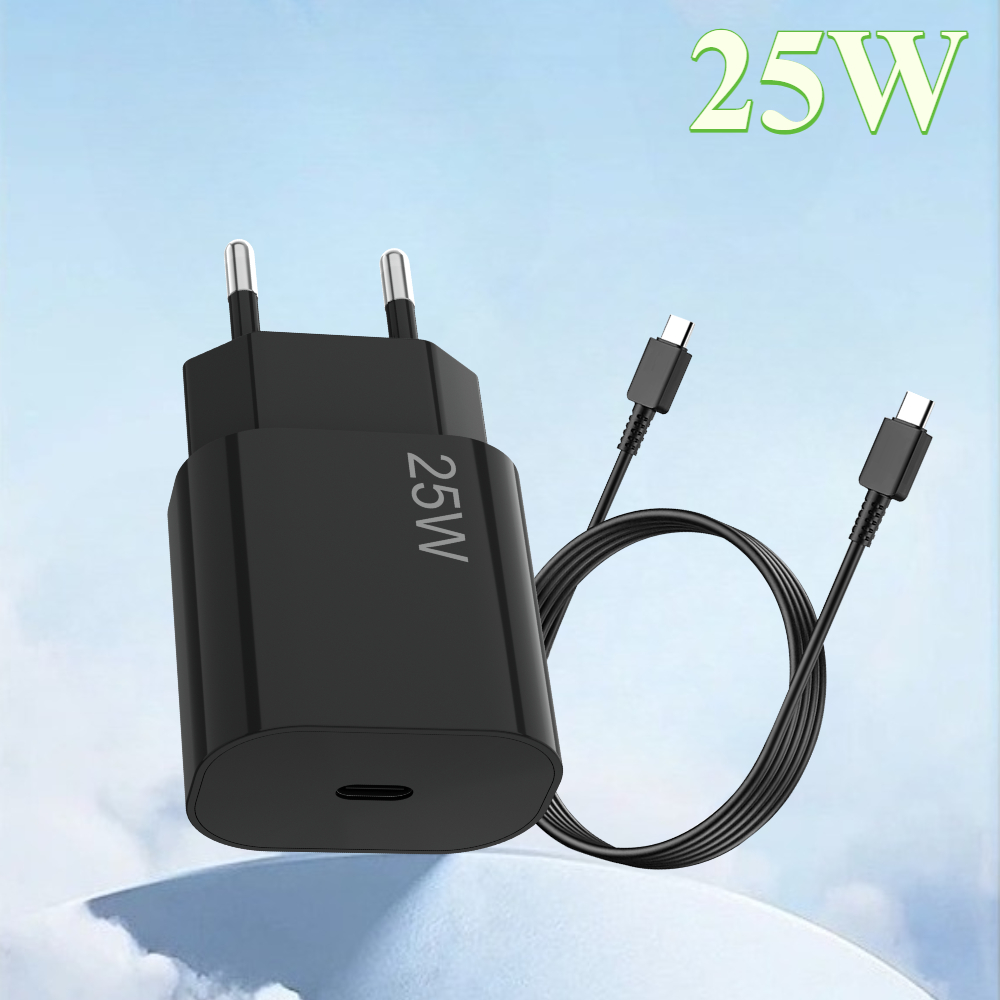 Cargador negro/cargador+cable de 1,5M