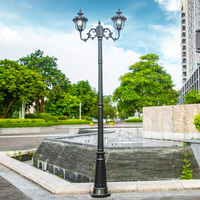 Lampes solaires/électriques à poteau haut pour cour, adaptées aux villas/jardins et à l'éclairage décoratif des rues résidentielles