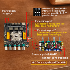 Wuzhi âm thanh ZK-AS21 2G BT mô-đun khuếch đại âm thanh 2.1 KÊNH tpa3255treble Bass 220W + 220W + 350W loa siêu trầm bên ngoài - Product Image 4