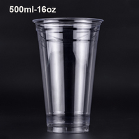 Gobelet en plastique PET haute transparence de 10 oz (280 ml) avec couvercle, gobelet jetable pour café glacé, smoothies, boissons froides, gobelets jetables imprimés UV