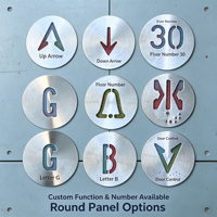 Plaque tactile en acier inoxydable pour bouton d'ascenseur avec étiquette Braille, symboles de fonction personnalisés, chiffres et lettres, pièce de panneau de commande accessible