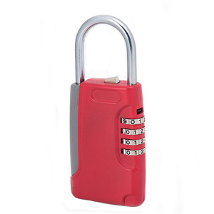 กุญแจล็อคแบบผสมสีแดง 4 หลัก ปรับตั้งรหัสใหม่ได้ ผลิตจากโลหะผสมสังกะสี สำหรับการเดินทางเพื่อความปลอดภัย - Product Image 1