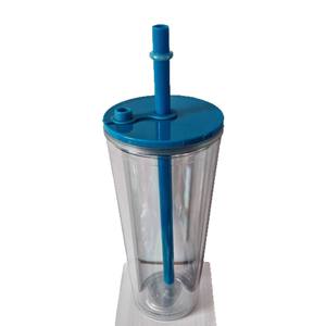 Vaso de Plástico de Doble Capa con Tapa y Pajita, Estilo Americano, Ecológico, para Té de Burbujas, 24oz, Boca Ancha, Modelo Lady 2024 - Product Image 5