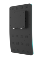 Écran tactile interactif de kiosque LCD de 23,6 pouces en forme de J, terminal publicitaire en libre-service, affiche numérique