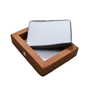 Cuccia Ortopedica di Lusso per Animali Domestici con Logo Personalizzato, Nuovo Design Quadrato, Impermeabile, in Lino, Moderna, con Memory Foam per Cani e Gatti - Product Image 3