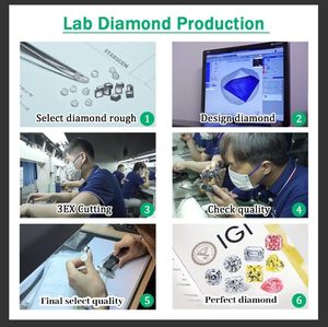 Starsgem 1ct-3ct hpht cvd Grown Emerald cut D E vvs IGI Lab Grown kim cương bước cắt tuyệt vời LAD Grown - Product Image 5