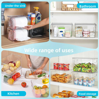 MIXWARES Lot de 2 organiseurs de sacs en plastique empilables pour sacs de 13/30/33 gallons, distributeur de sacs poubelle transparent, support de rangement sous l'évier