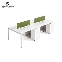 Bureaux informatiques modulaires ergonomiques pour deux personnes, vente en gros d'usine SpaceUnited