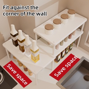 <b>Kitchens</b> Cabinet <b>Storage</b> Drawer Type Shelves Corner Shelf Multi-Functional Double Layer Pull Out <b>Storage</b> <b>Racks</b> Shelves - Product Image 2
