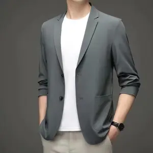 2024 Summer new casual small suit for men Plus size sunscreen light mature business Blazer