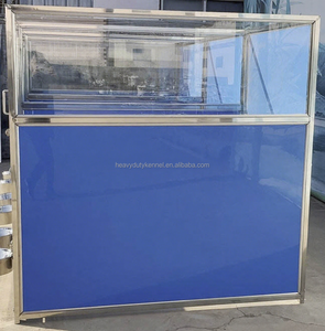 Özelleştirilmiş çelik evcil hayvan kulubesi kafes sandık Walk-in yatılı kulübesi çoklu açık büyük köpek kulübesi - Product Image 5