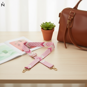 Sangle de sac en tissu rose bonbon de 4 cm pour sacs à main - Product Image 1