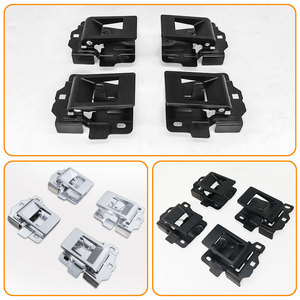 Set di 4 Pezzi di Ricambio Maniglie Interne in Lega di Alluminio Argento e Nero per Vecchio Land Rover Defender 90 110 - Product Image 2