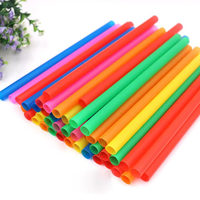 Pailles en plastique jetables à large ouverture sans BPA pour bars, anniversaires, mariages et fournitures de fête