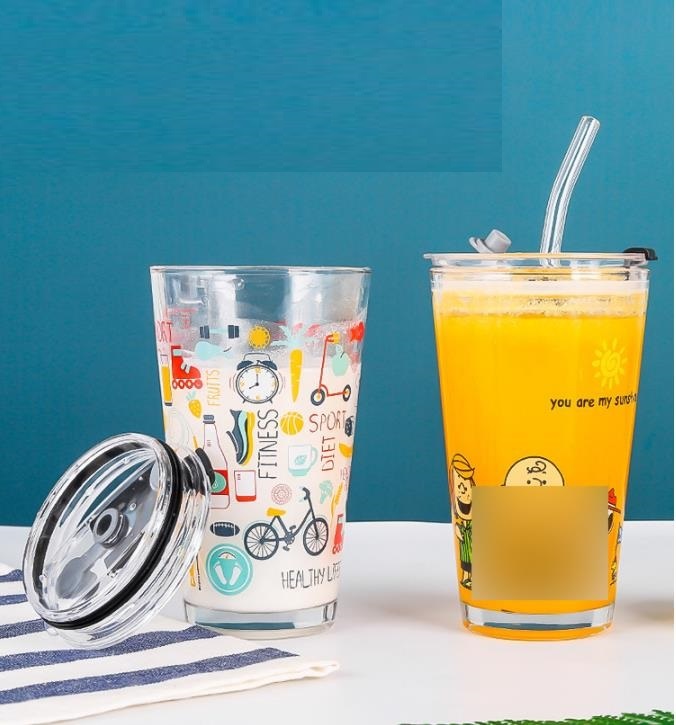 480ml Drinking glass cup with logo