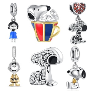 Bán buôn mặt dây chuyền vòng đeo tay quyến rũ bạc 925 dễ thương men quyến rũ động vật đối với trang sức làm - Product Image 1