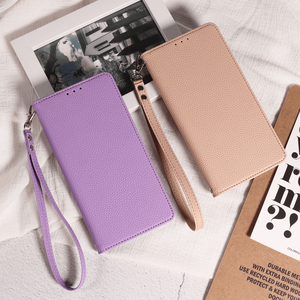 Lujo Litchi patrón <span class=keywords><strong>Mujer</strong></span> Teléfono Móvil bolsa cuero cartera Flip caso <span class=keywords><strong>para</strong></span> <span class=keywords><strong>iPhone</strong></span> 17 16 15 14 13 12 11 Pro Max Xs <span class=keywords><strong>XR</strong></span> 7 8 Plus - Product Image 3
