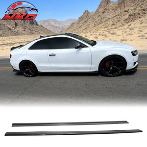 Faldones Laterales Estilo MX para Audi S5 2008-2017, Sin Pintar, Color Negro - Product Image 1