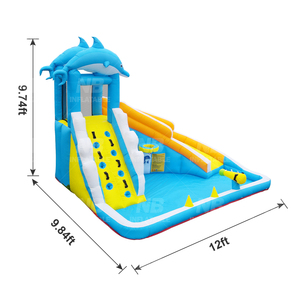 บ้านลมเด็กเล่นขนาดเล็กสำหรับใช้ในบ้าน พร้อมสไลเดอร์และสระบอล - Product Image 6