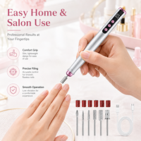 Vente en gros de mini perceuse à ongles en forme de stylo, lime à ongles électrique portable rechargeable professionnelle pour manucure, pédicure, salon
