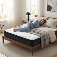 Matelas hybride personnalisable en latex et ressorts ensachés à haut maintien pour appartement contemporain - Fermeté moyenne, Série Sleep Flower Star Language
