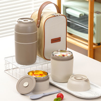 Vente Chaude Pot Alimentaire Isotherme Sous Vide, Contenant Thermique pour Bouillie Soupe, Gobelet en Acier Inoxydable Boîte à Déjeuner