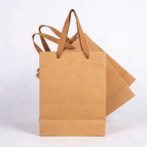High Quality Best Selling Custom Printed Eco-Friendly Recyclable Kraft Paper <b>Bags</b> MOQ 1000pcs Supermarket Luxury Packaging - Product Image 1