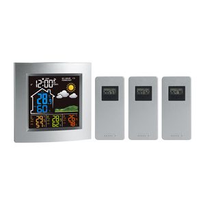 Trạm Thời Tiết Chuyên Nghiệp Trạm Thời Tiết Điện Tử Đồng Hồ Treo Tường Với 3 Kênh Nhiệt Độ Và Độ Ẩm Ngoài Trời - Product Image 3