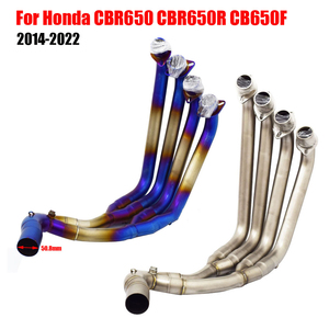 Sistema de Escape Completo Delantero para Motocicleta Honda <span class=keywords><strong>CB650F</strong></span> CBR650F CBR 650 CBR650R <span class=keywords><strong>2014</strong></span>-2022, Tubo de Enlace Compatible con Silenciador de 51 mm - Product Image 2