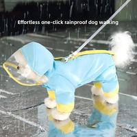 Imperméable réfléchissant pour chien avec trou pour laisse, poncho tactique intégral contrastant pour chiot, vêtements pour chien