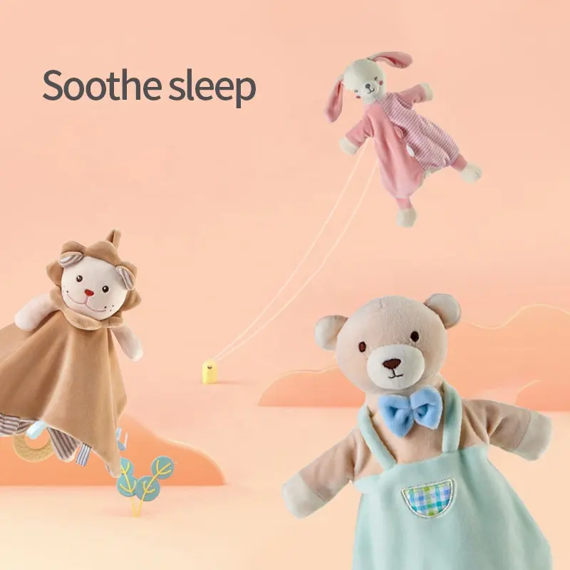 ตุ๊กตานอนของเล่นทารกผ้าห่มรักษาความปลอดภัยสามารถเคี้ยวในปากผ้าห่มเด็กมัสลินนุ่มพิเศษ